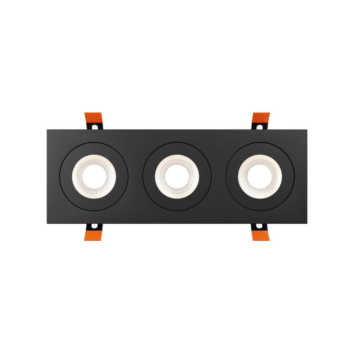 DALS Lighting FGM4-CDW-TRIO-BK Pivot 4" Triple Flat Gimbal Recessed in Black