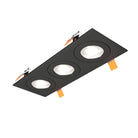 DALS Lighting FGM4-CDW-TRIO-BK Pivot 4" Triple Flat Gimbal Recessed in Black