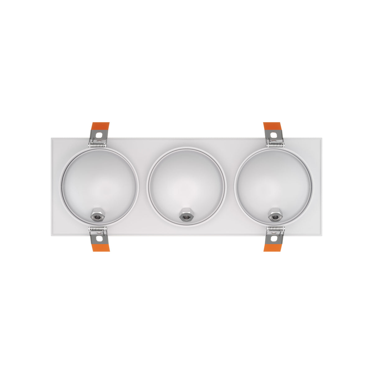 DALS Lighting FGM4-CDW-TRIO-WH Pivot 4" Triple Flat Gimbal Recessed in White