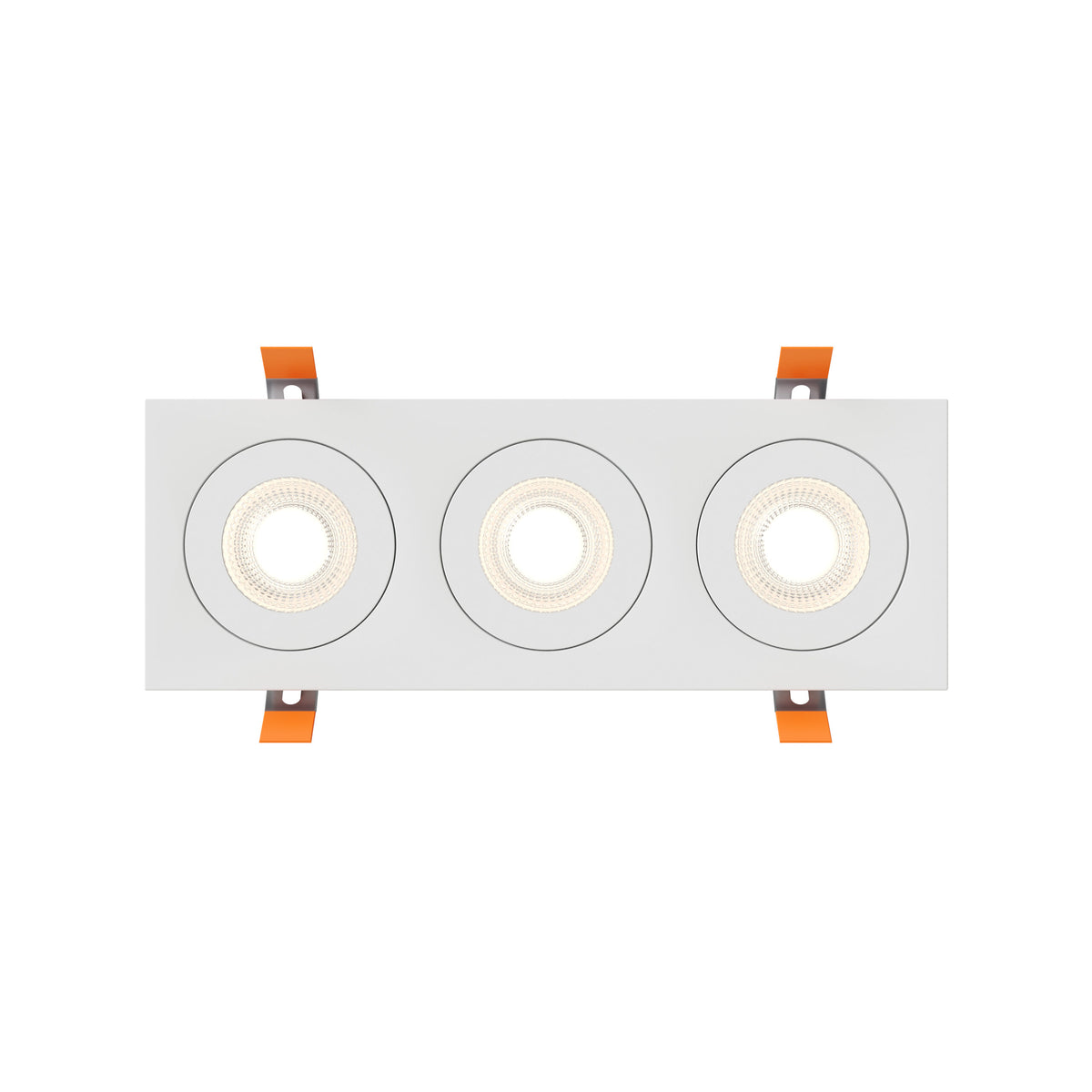 DALS Lighting FGM4-CDW-TRIO-WH Pivot 4" Triple Flat Gimbal Recessed in White