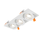 DALS Lighting FGM4-CDW-TRIO-WH Pivot 4" Triple Flat Gimbal Recessed in White