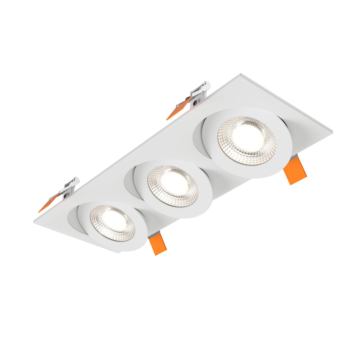 DALS Lighting FGM4-CDW-TRIO-WH Pivot 4" Triple Flat Gimbal Recessed in White