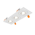 DALS Lighting FGM4-CDW-TRIO-WH Pivot 4" Triple Flat Gimbal Recessed in White