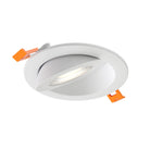 DALS Lighting FGM4-CDW-WH Pivot Flat Round Gimbal Recessed in White