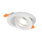 DALS Lighting FGM4-CDW-WH Pivot Flat Round Gimbal Recessed in White