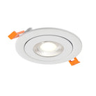 DALS Lighting FGM4-CDW-WH Pivot Flat Round Gimbal Recessed in White