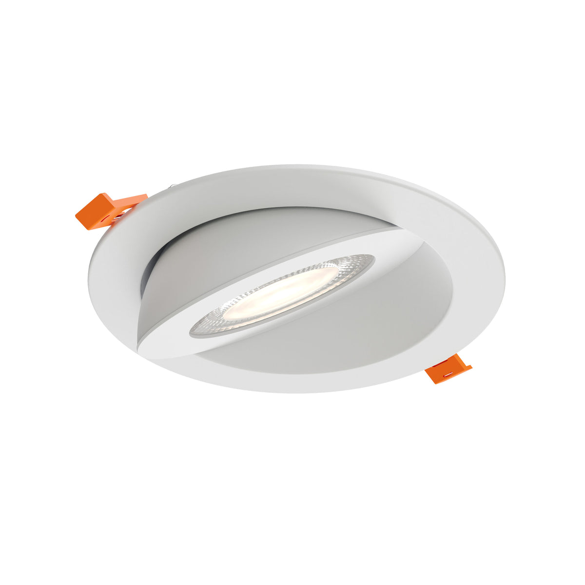 DALS Lighting FGM6-CDW-WH Pivot Flat Round Gimbal Recessed in White