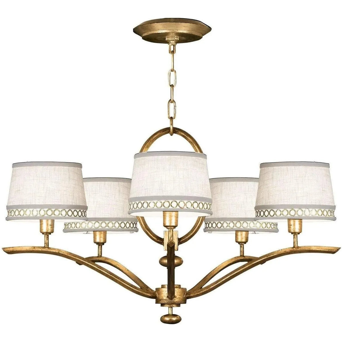 Fine Art Handcrafted Lighting - Allegretto 29-Inch Five Light Chandelier - 785440-2ST | Montreal Lighting & Hardware
