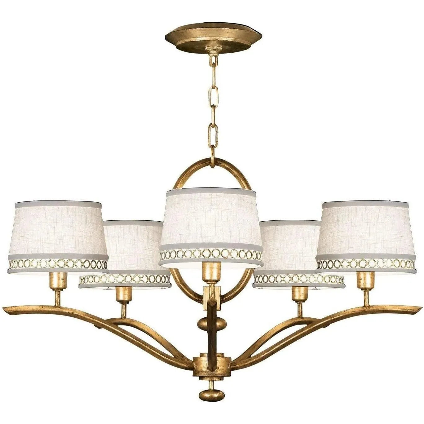 Fine Art Handcrafted Lighting - Allegretto 29-Inch Five Light Chandelier - 785440-2ST | Montreal Lighting & Hardware