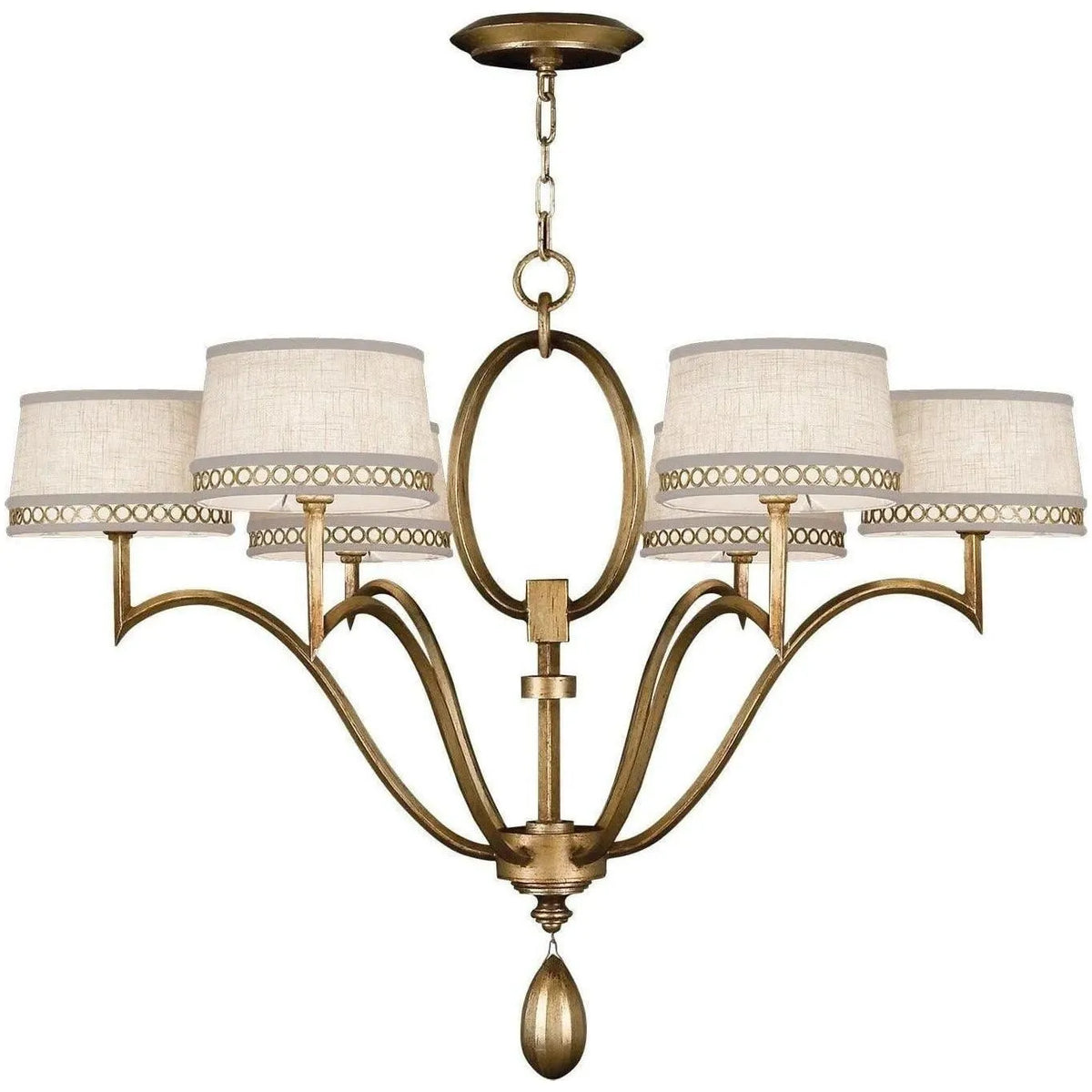 Fine Art Handcrafted Lighting - Allegretto 39-Inch Six Light Chandelier - 785840-2ST | Montreal Lighting & Hardware