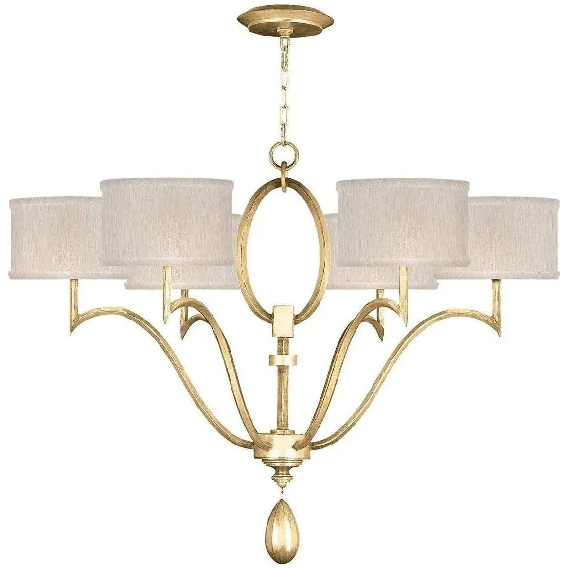 Fine Art Handcrafted Lighting - Allegretto 39-Inch Six Light Chandelier - 785840-SF33 | Montreal Lighting & Hardware