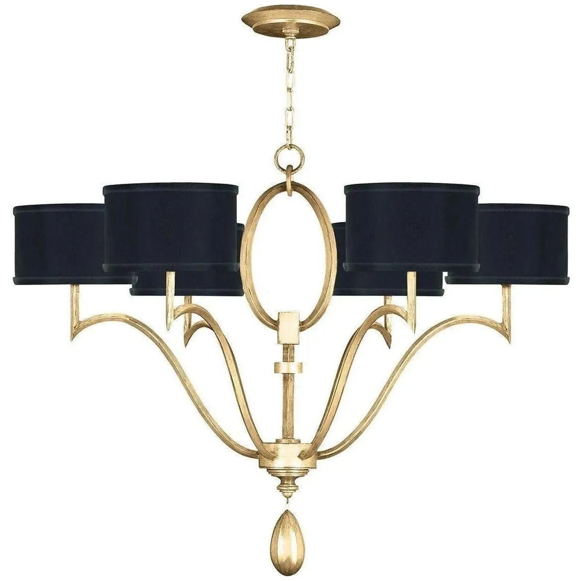 Fine Art Handcrafted Lighting - Allegretto 39-Inch Six Light Chandelier - 785840-SF34 | Montreal Lighting & Hardware