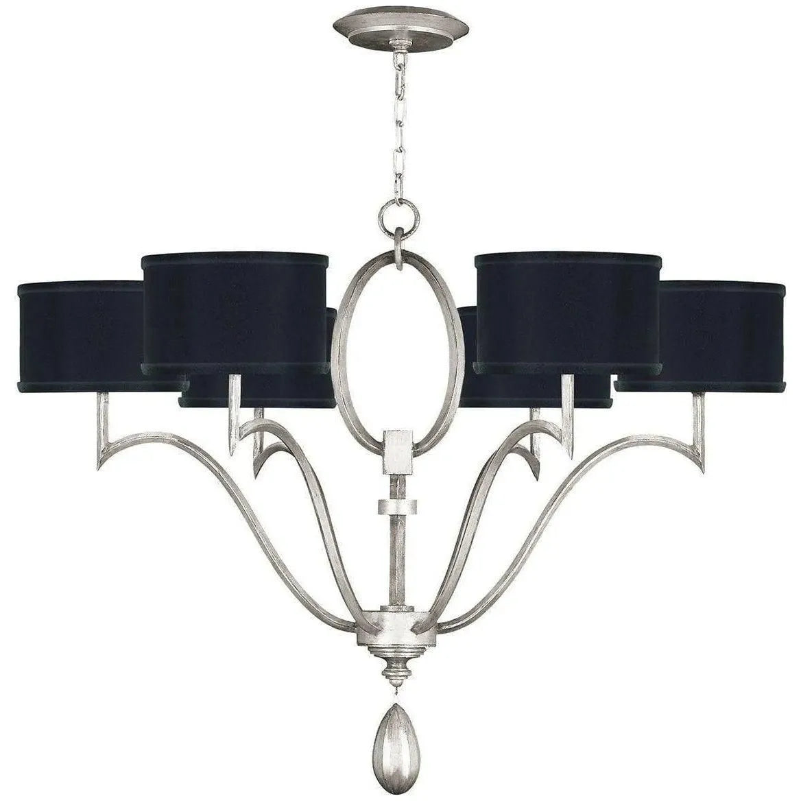 Fine Art Handcrafted Lighting - Allegretto 39-Inch Six Light Chandelier - 785840-SF42 | Montreal Lighting & Hardware