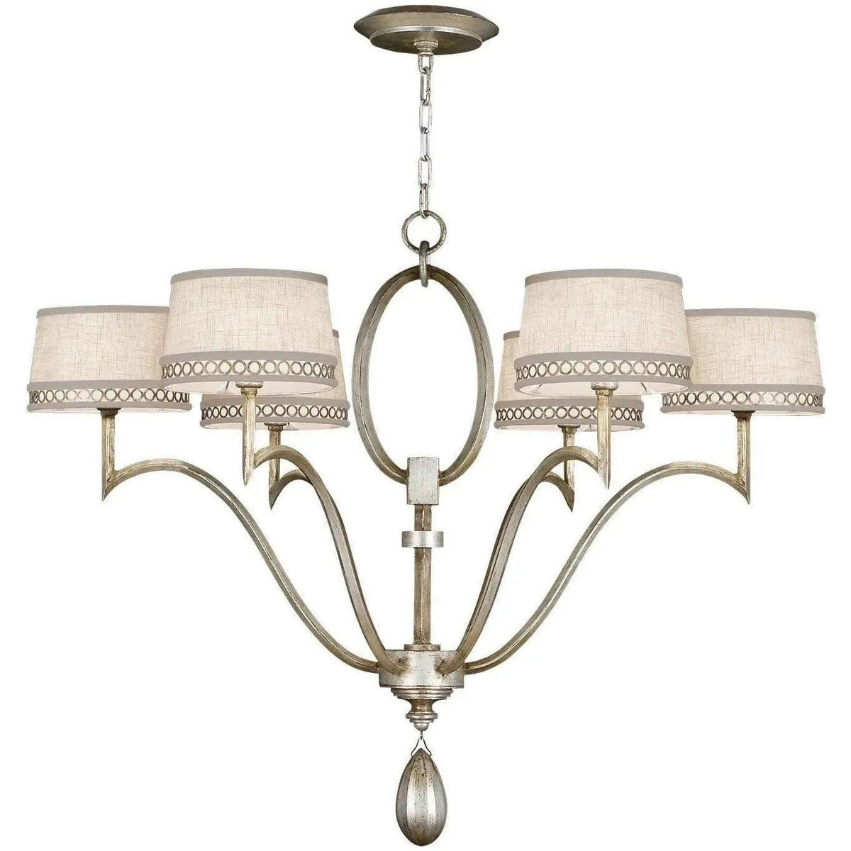 Fine Art Handcrafted Lighting - Allegretto 39-Inch Six Light Chandelier - 785840ST | Montreal Lighting & Hardware