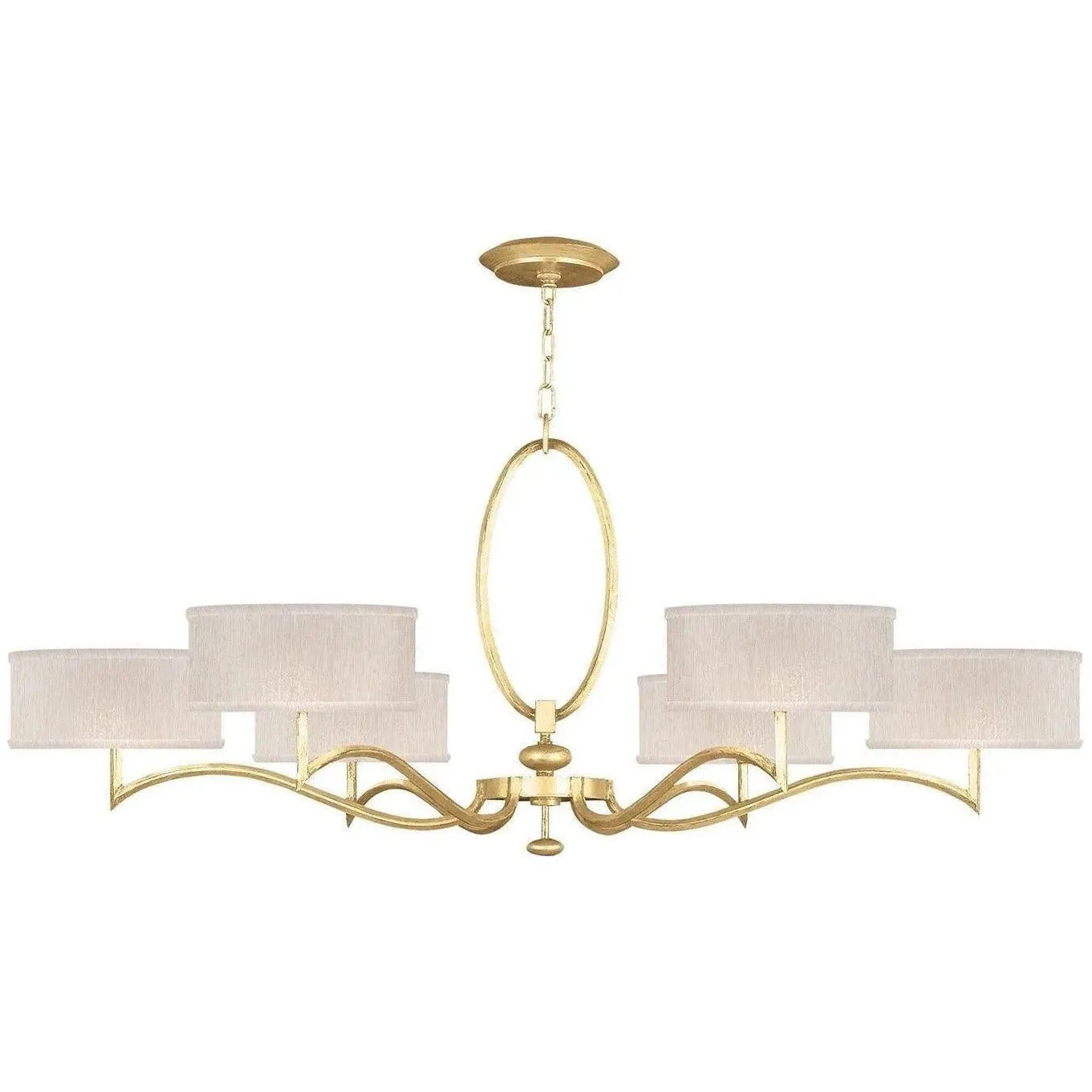 Fine Art Handcrafted Lighting - Allegretto 51-Inch Six Light Chandelier - 771740-SF33 | Montreal Lighting & Hardware
