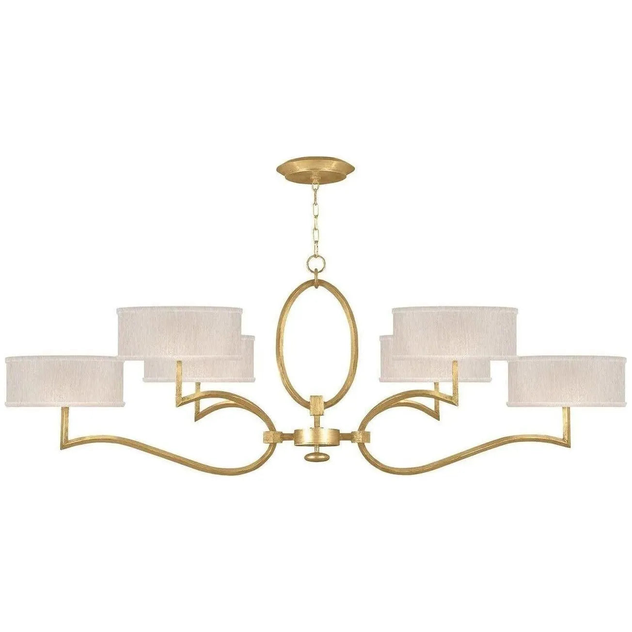 Fine Art Handcrafted Lighting - Allegretto 63-Inch Six Light Chandelier - 780040-2ST | Montreal Lighting & Hardware