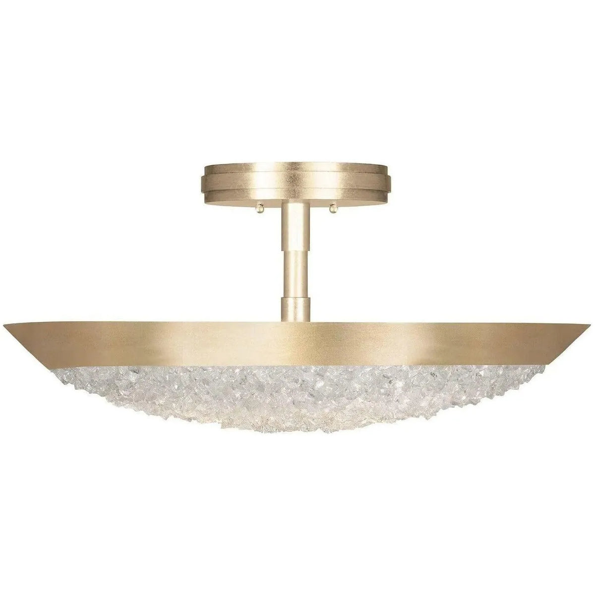 Fine Art Handcrafted Lighting - Arctic Halo 20-Inch Three Light Semi-Flush Mount - 880040-1ST | Montreal Lighting & Hardware