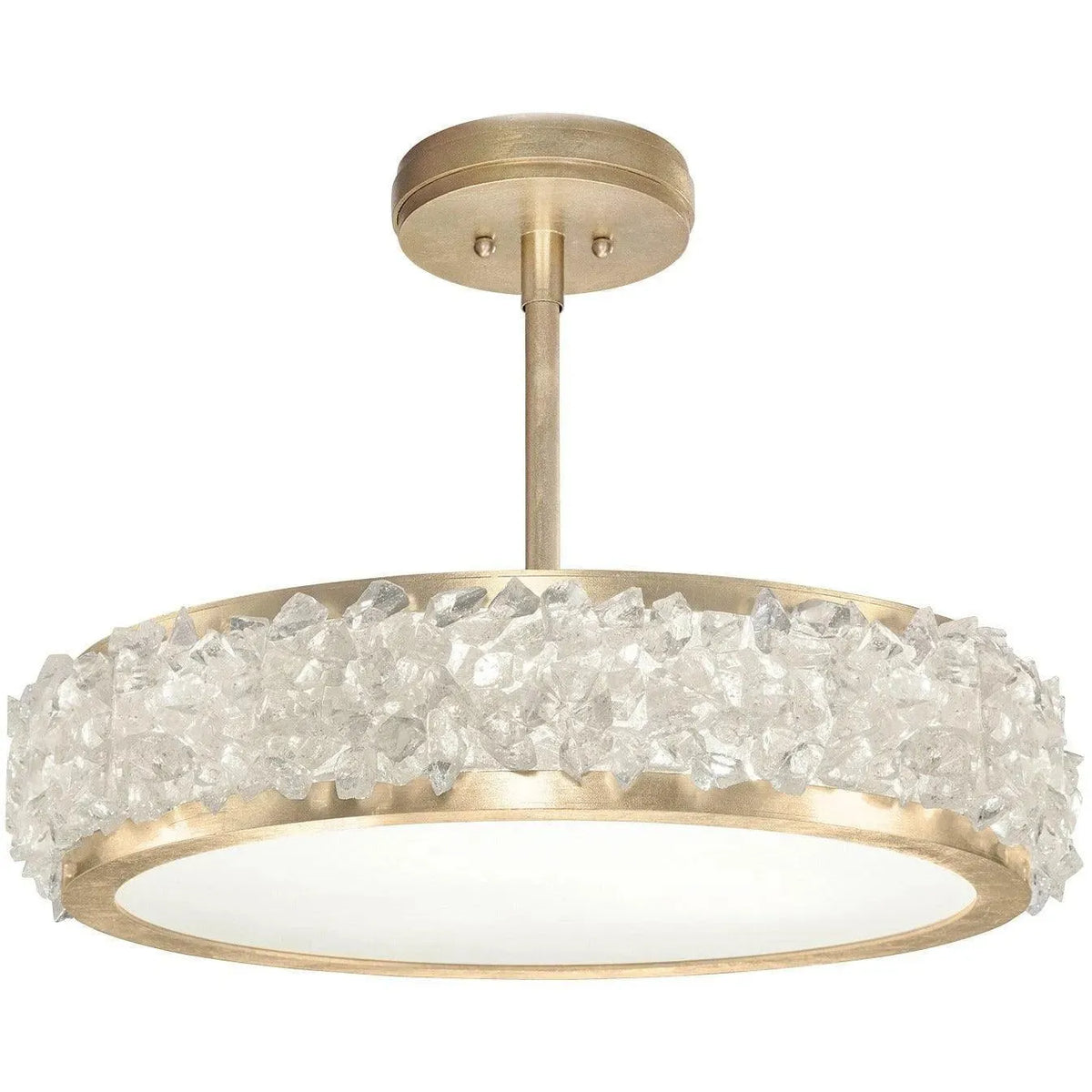 Fine Art Handcrafted Lighting - Arctic Halo 23-Inch Three Light Semi-Flush Mount - 879940-1ST | Montreal Lighting & Hardware