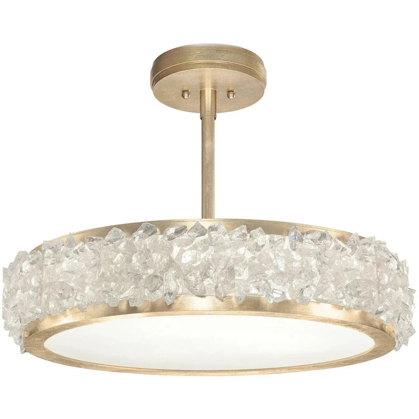 Fine Art Handcrafted Lighting - Arctic Halo 23-Inch Three Light Semi-Flush Mount - 879940-1ST | Montreal Lighting & Hardware
