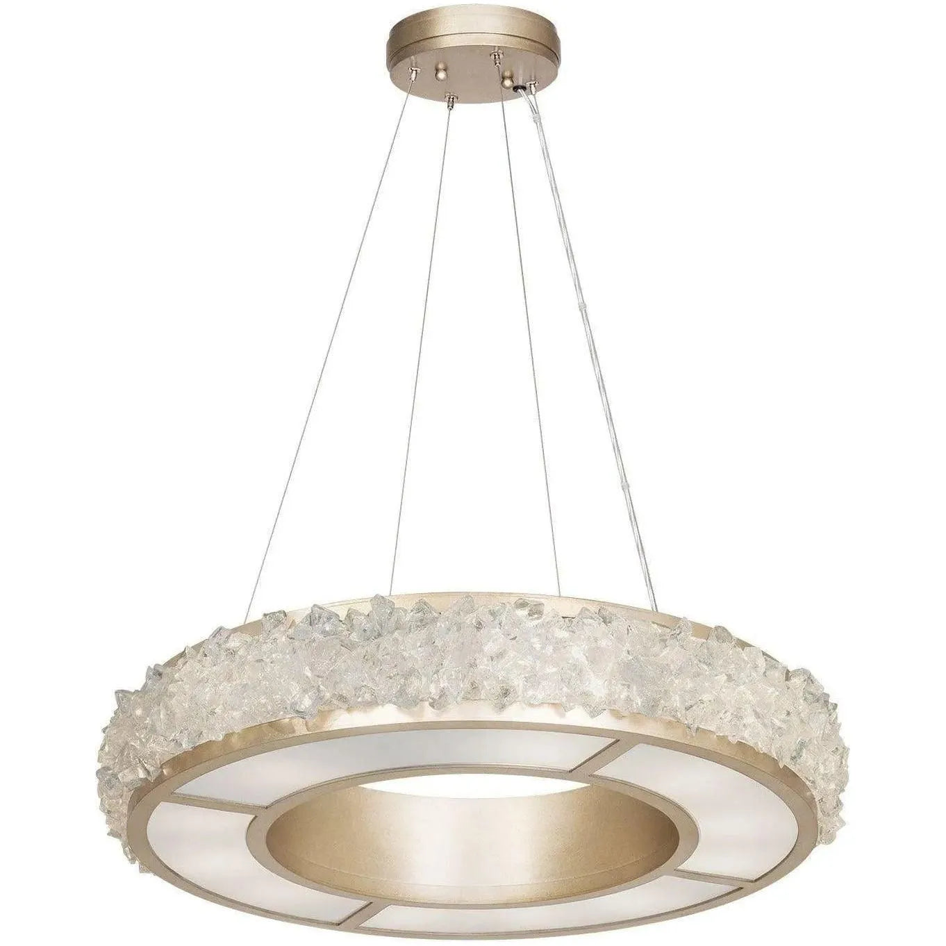 Fine Art Handcrafted Lighting - Arctic Halo 30-Inch 12 Light Pendant - 878140-1ST | Montreal Lighting & Hardware
