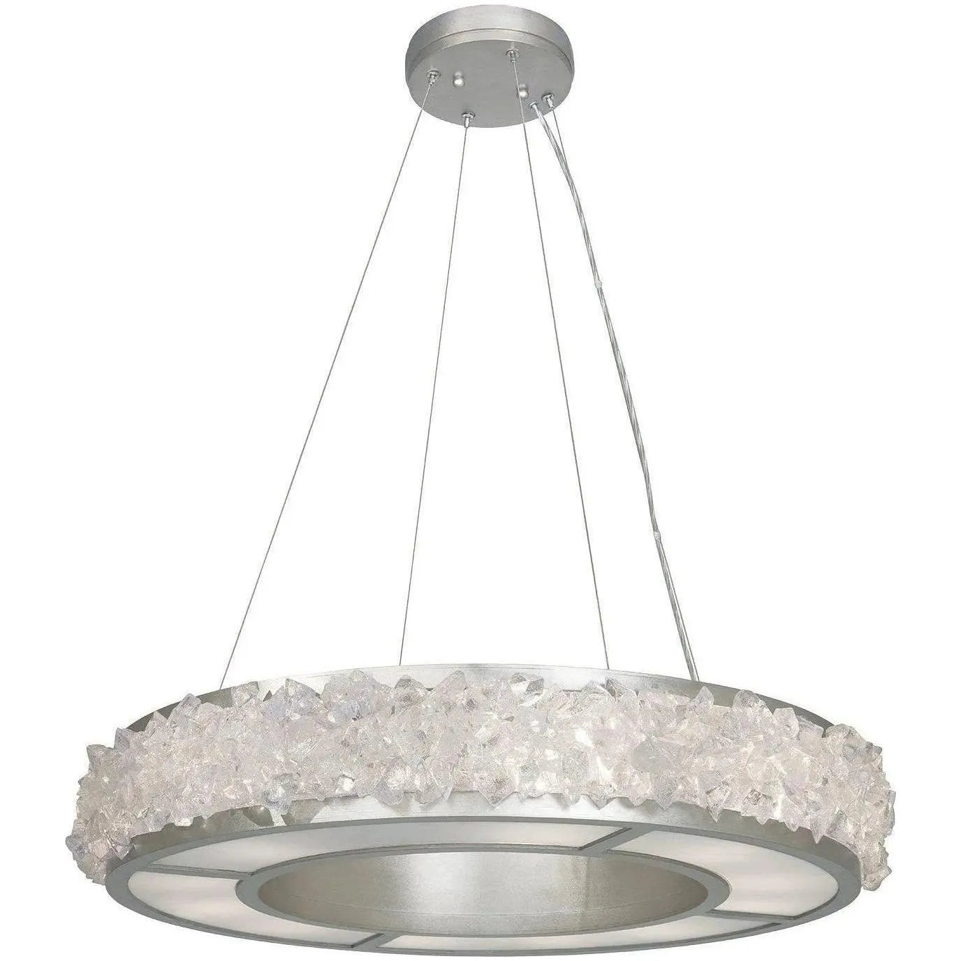Fine Art Handcrafted Lighting - Arctic Halo 30-Inch 12 Light Pendant - 878140ST | Montreal Lighting & Hardware