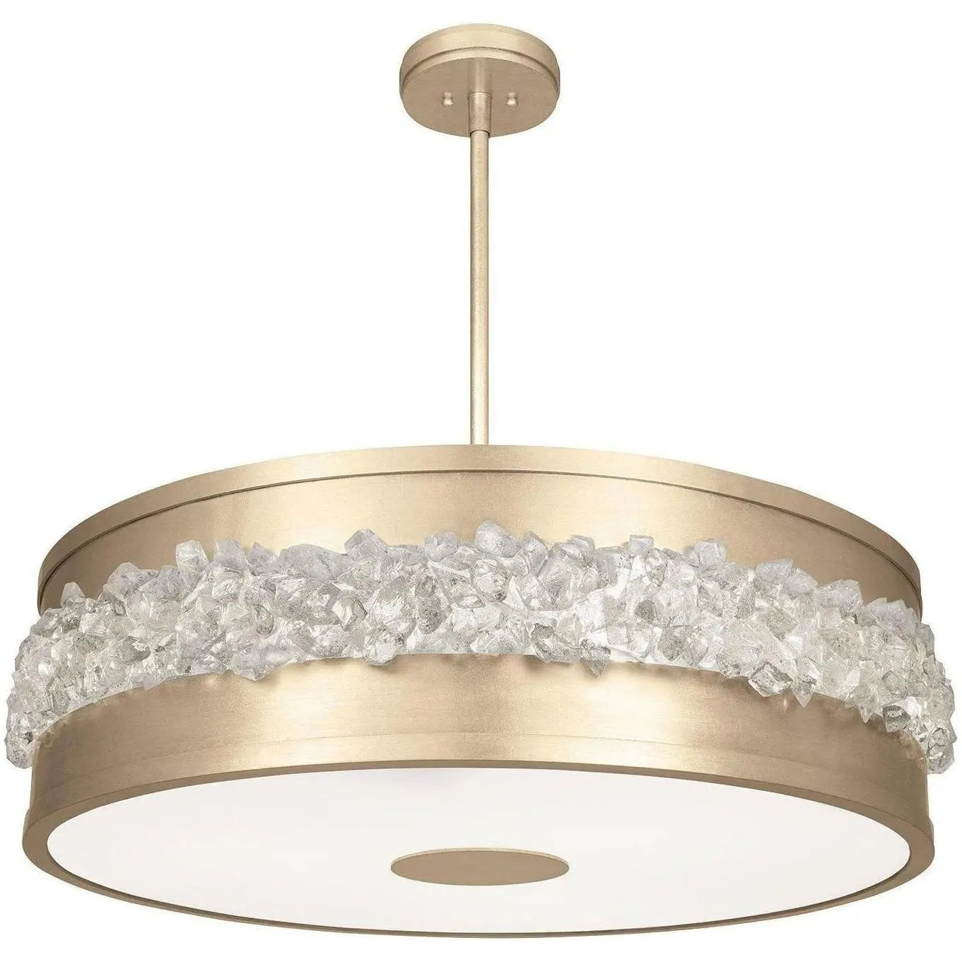 Fine Art Handcrafted Lighting - Arctic Halo 32-Inch Three Light Pendant - 876340-1ST | Montreal Lighting & Hardware