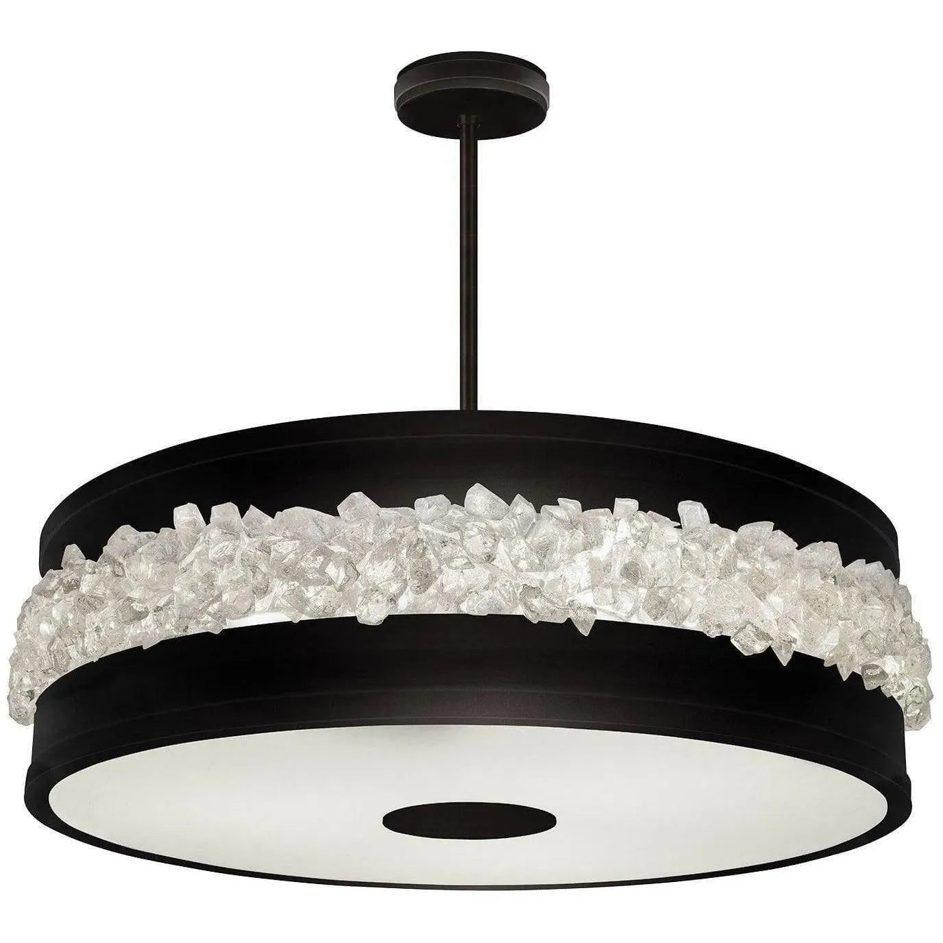 Fine Art Handcrafted Lighting - Arctic Halo 32-Inch Three Light Pendant - 876340-1ST | Montreal Lighting & Hardware