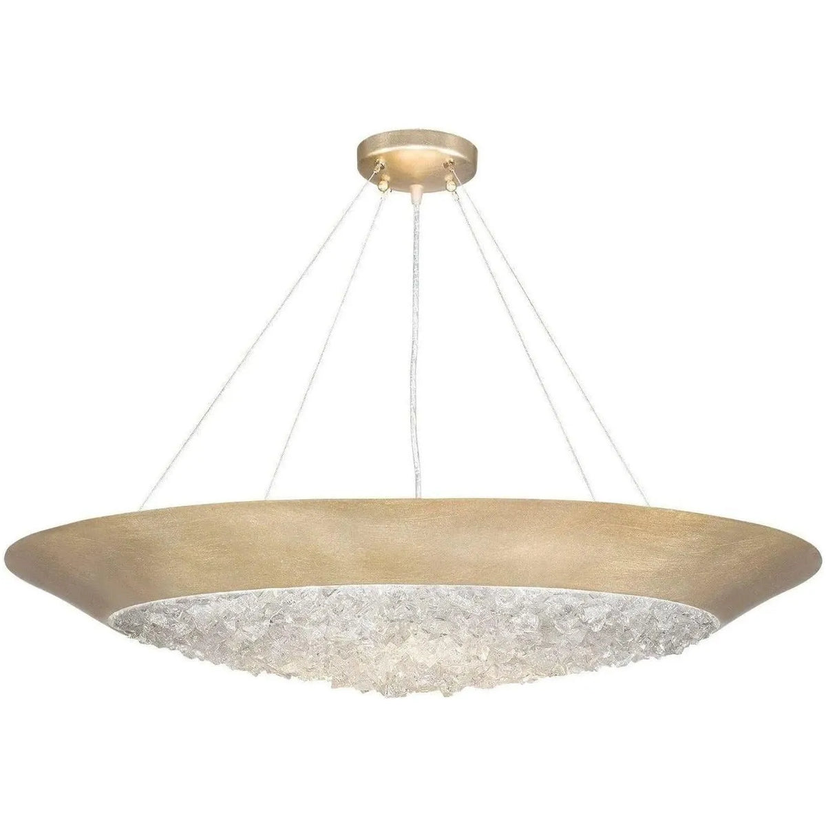 Fine Art Handcrafted Lighting - Arctic Halo 32-Inch Three Light Pendant - 876440-1ST | Montreal Lighting & Hardware