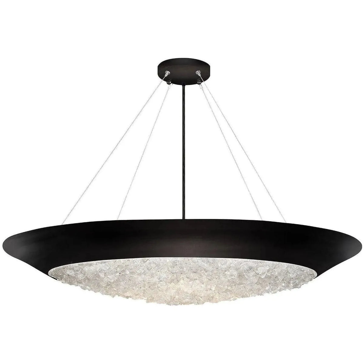 Fine Art Handcrafted Lighting - Arctic Halo 32-Inch Three Light Pendant - 876440-2ST | Montreal Lighting & Hardware