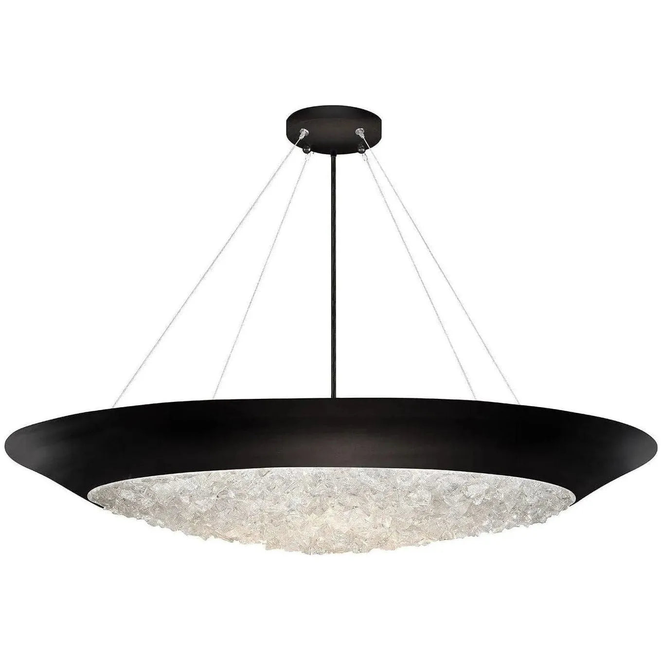 Fine Art Handcrafted Lighting - Arctic Halo 32-Inch Three Light Pendant - 876440-1ST | Montreal Lighting & Hardware