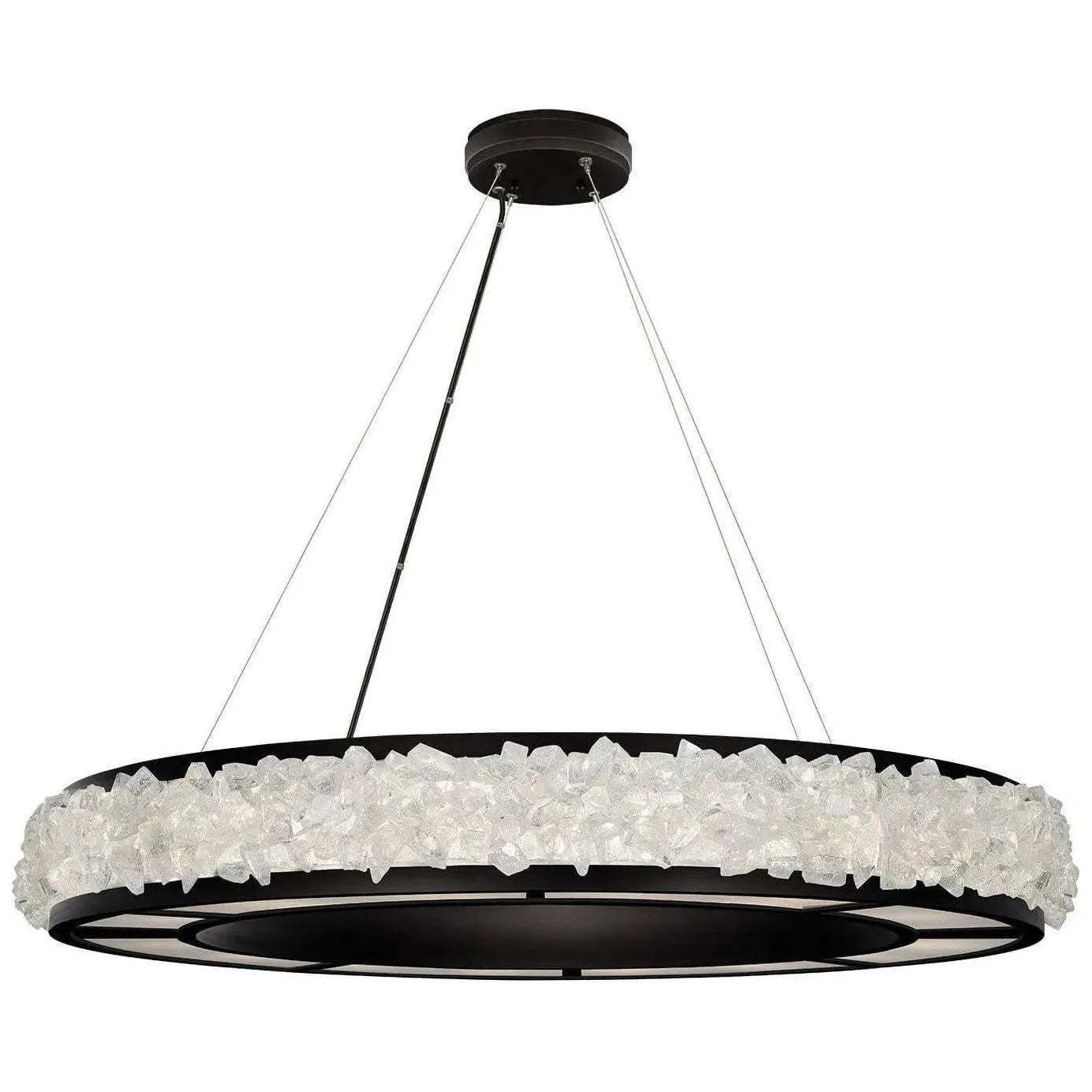 Fine Art Handcrafted Lighting - Arctic Halo 38-Inch 16 Light Pendant - 878040-2ST | Montreal Lighting & Hardware