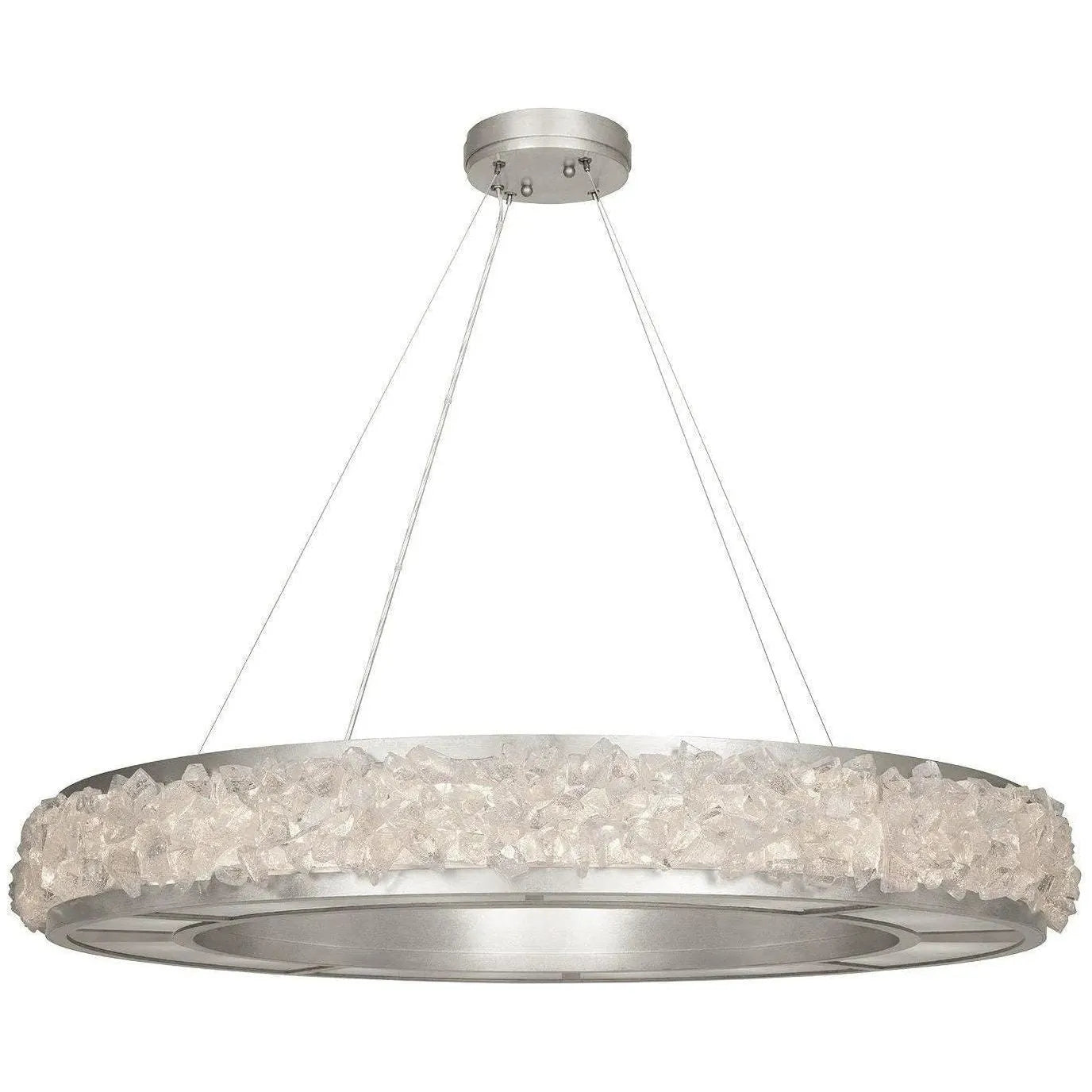 Fine Art Handcrafted Lighting - Arctic Halo 38-Inch 16 Light Pendant - 878040ST | Montreal Lighting & Hardware