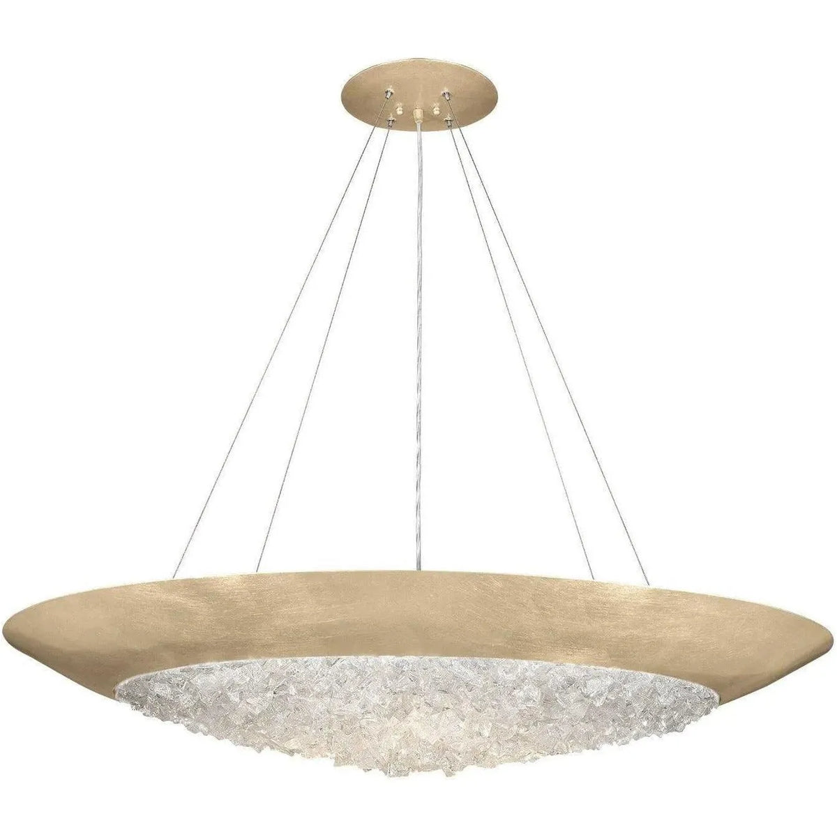 Fine Art Handcrafted Lighting - Arctic Halo 44-Inch Three Light Pendant - 876540-1ST | Montreal Lighting & Hardware