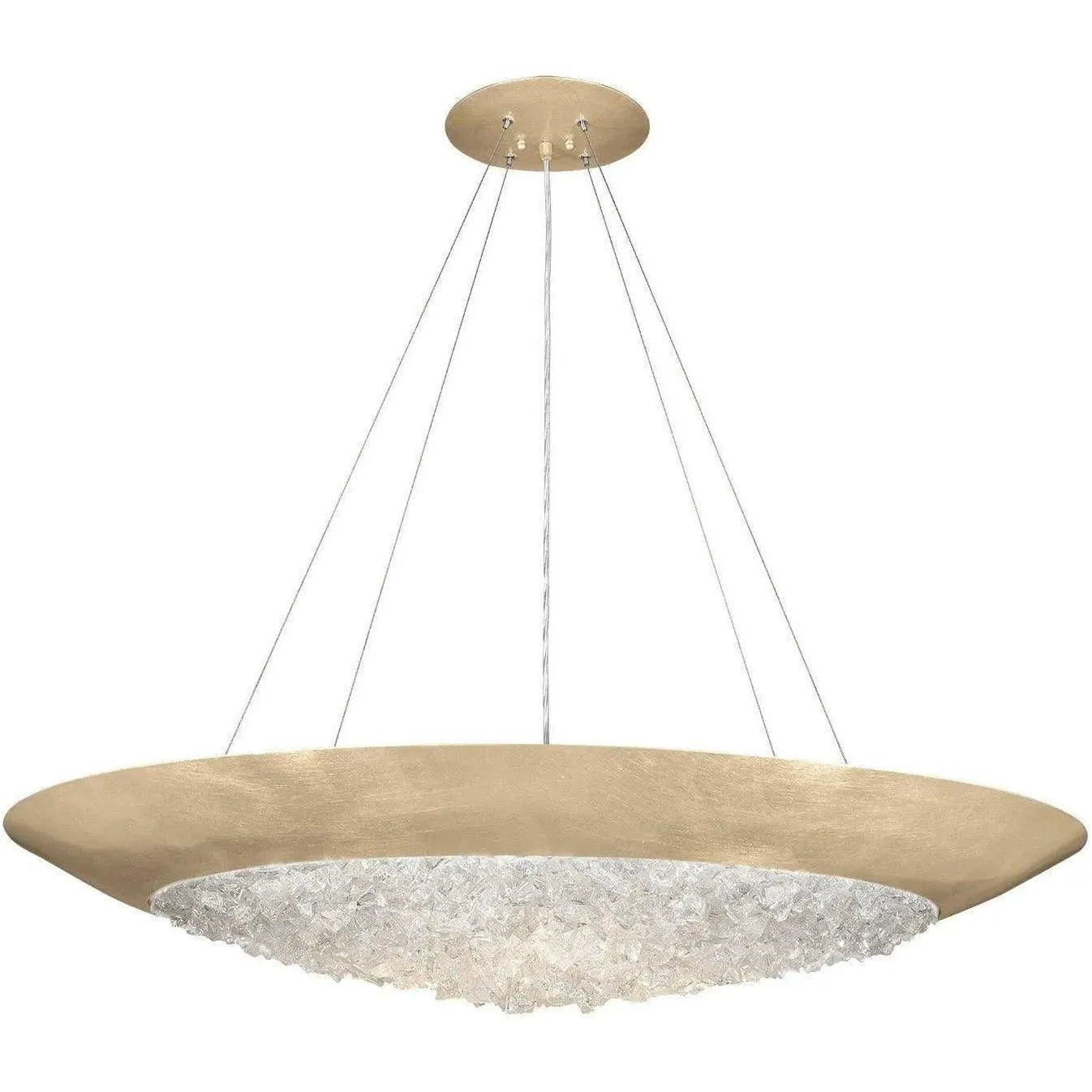 Fine Art Handcrafted Lighting - Arctic Halo 44-Inch Three Light Pendant - 876540-1ST | Montreal Lighting & Hardware