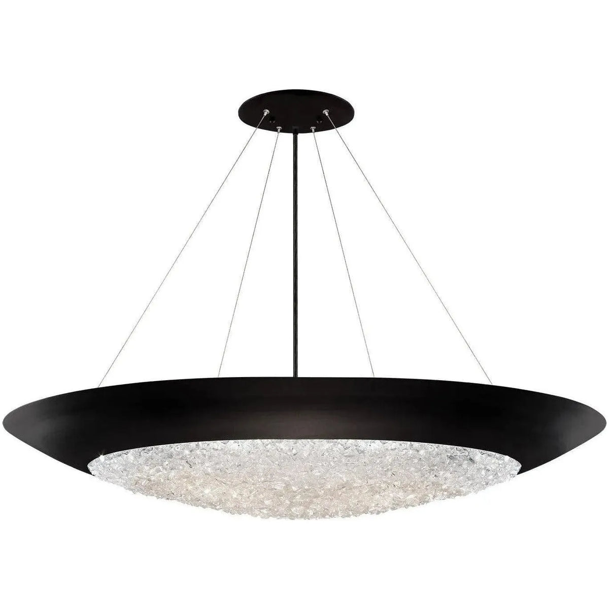 Fine Art Handcrafted Lighting - Arctic Halo 44-Inch Three Light Pendant - 876540-2ST | Montreal Lighting & Hardware