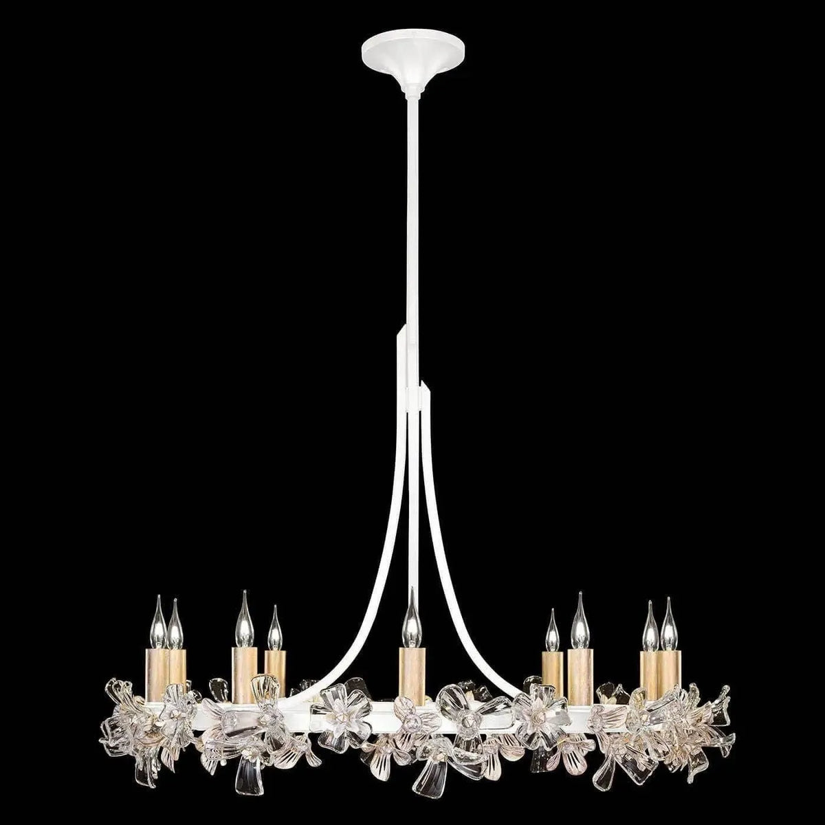 Fine Art Handcrafted Lighting - Azu 34-Inch Ten Light Chandelier - 915240-3ST | Montreal Lighting & Hardware
