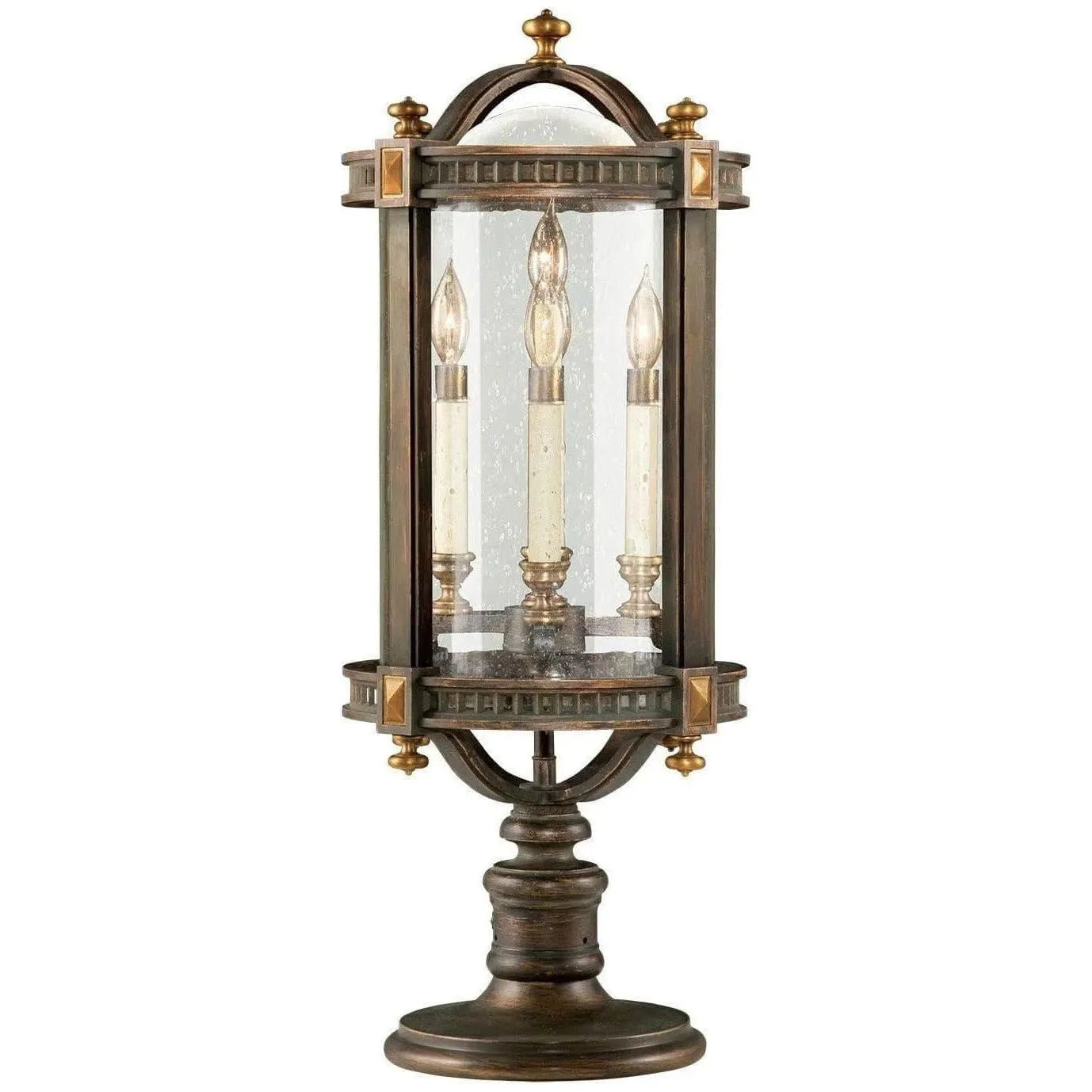 Fine Art Handcrafted Lighting - Beekman Place 30-Inch Five Light Outdoor Pier/Post Mount - 564283ST | Montreal Lighting & Hardware