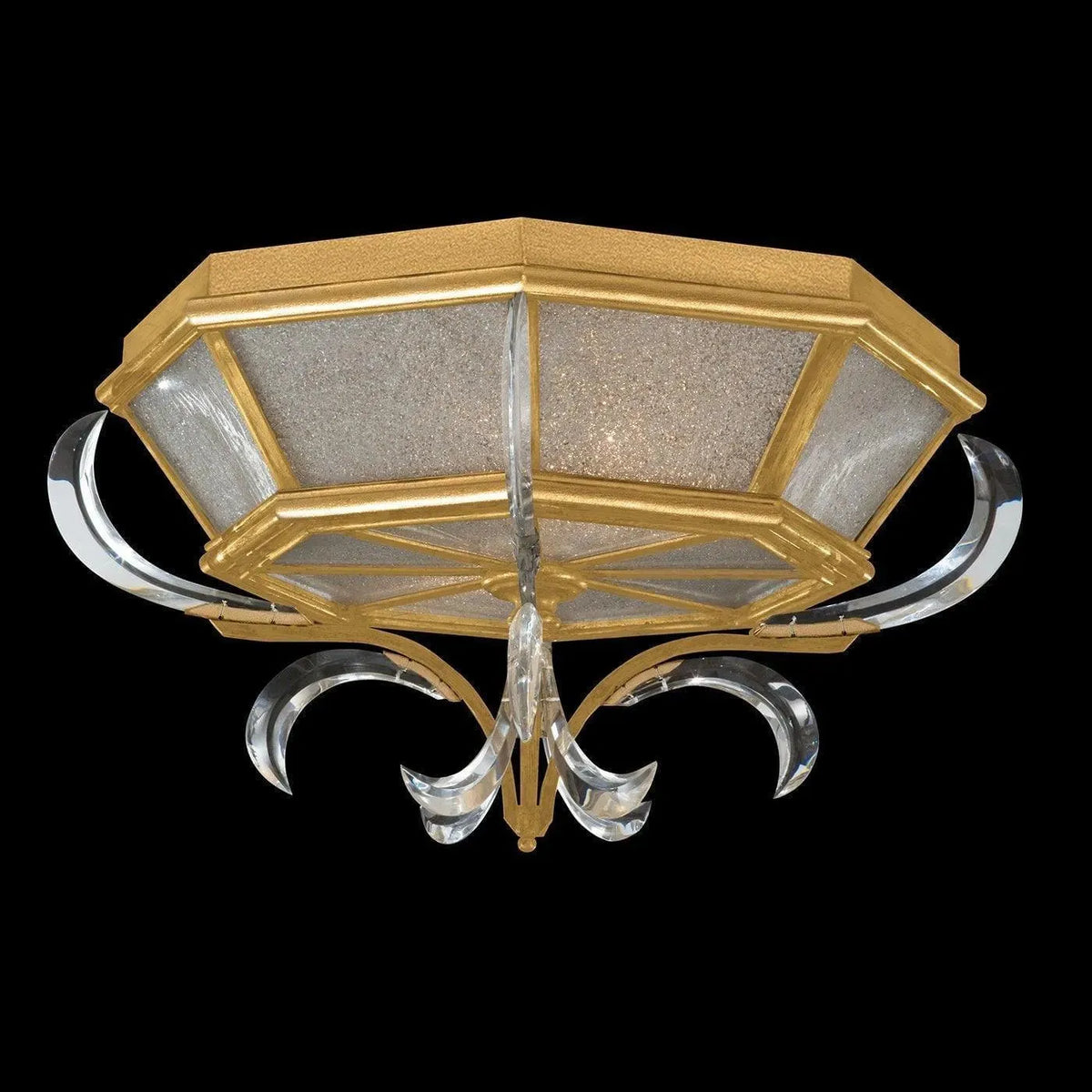 Fine Art Handcrafted Lighting - Beveled Arcs 26-Inch Two Light Flush Mount - 704240-SF3 | Montreal Lighting & Hardware