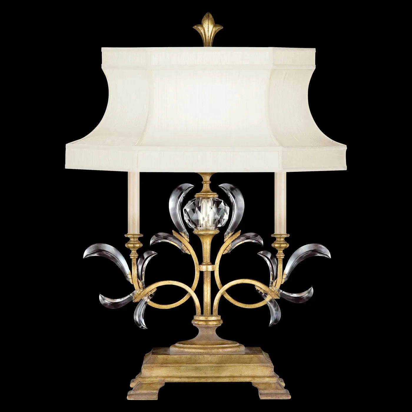 Fine Art Handcrafted Lighting - Beveled Arcs 34-Inch One Light Table Lamp - 737910-SF3 | Montreal Lighting & Hardware