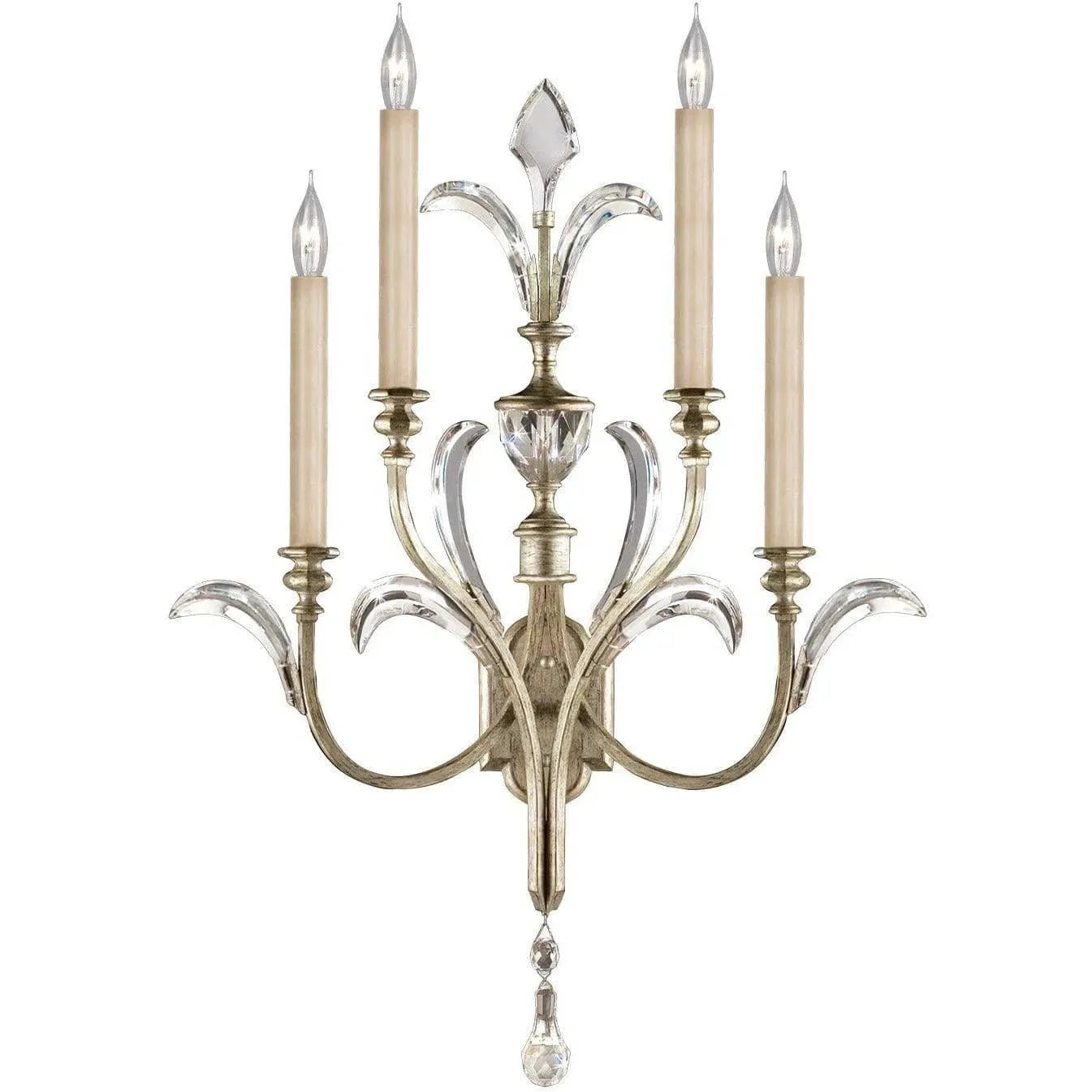 Fine Art Handcrafted Lighting - Beveled Arcs 36-Inch Four Light Wall Sconce - 738650ST | Montreal Lighting & Hardware