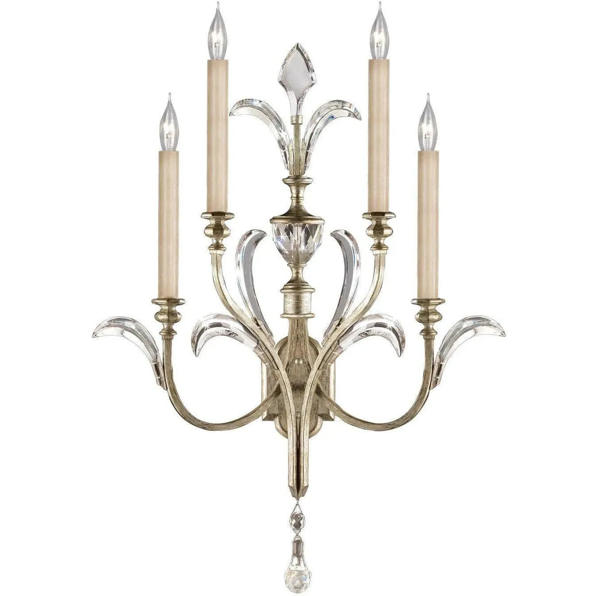 Fine Art Handcrafted Lighting - Beveled Arcs 36-Inch Four Light Wall Sconce - 738650ST | Montreal Lighting & Hardware