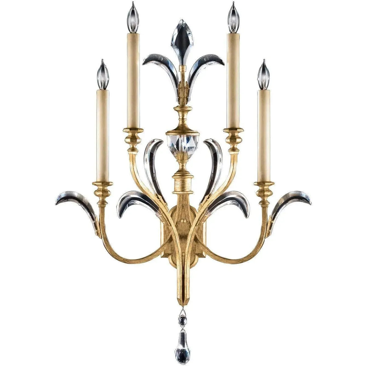 Fine Art Handcrafted Lighting - Beveled Arcs 36-Inch Four Light Wall Sconce - 762550ST | Montreal Lighting & Hardware