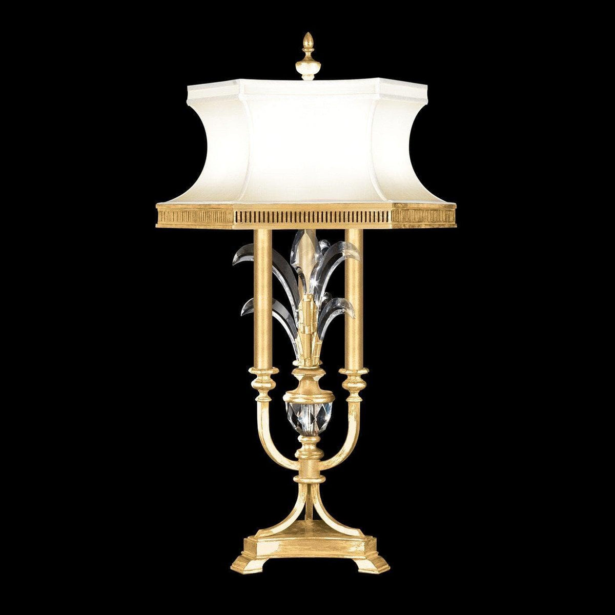 Fine Art Handcrafted Lighting - Beveled Arcs 37-Inch Three Light Table Lamp - 738210-SF3 | Montreal Lighting & Hardware