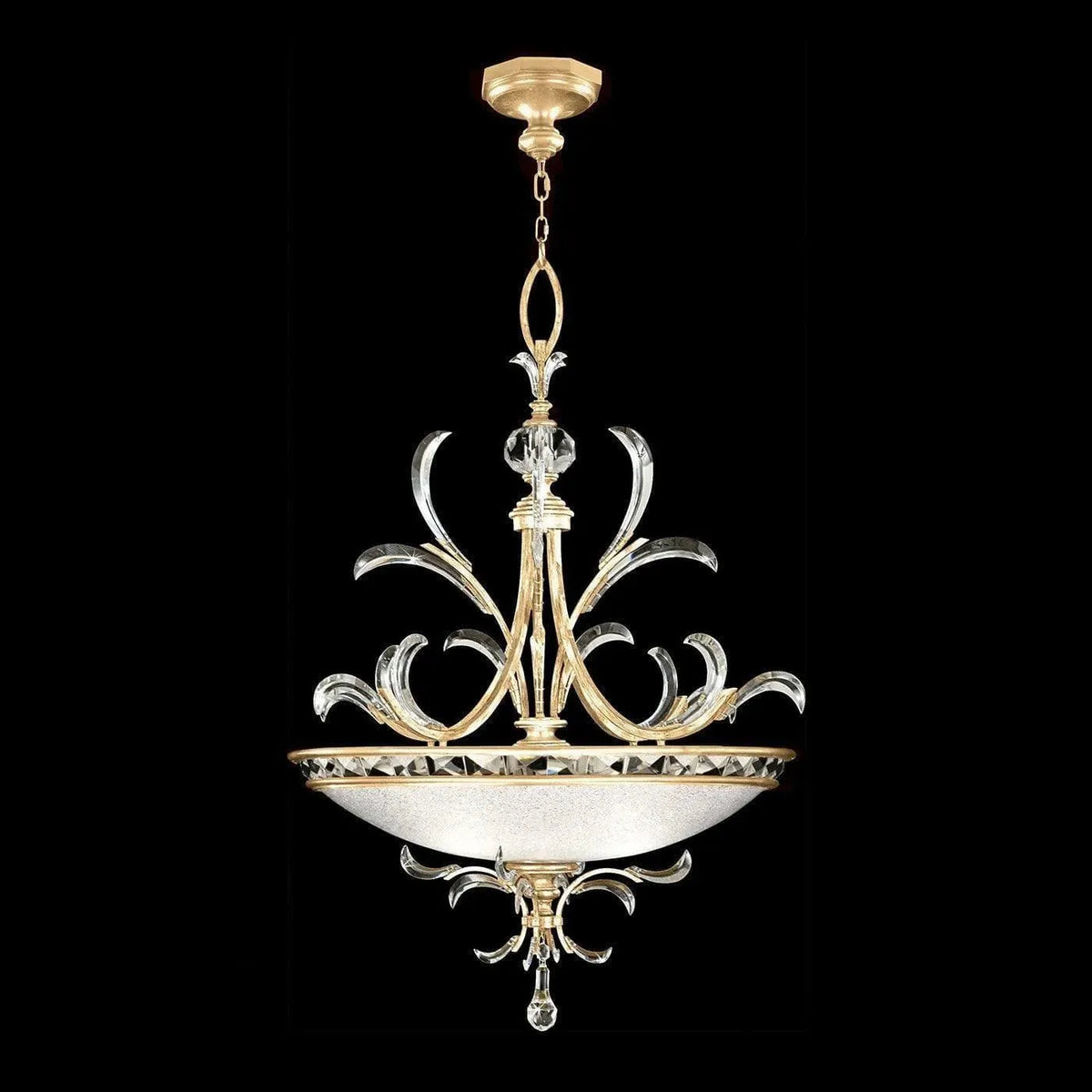 Fine Art Handcrafted Lighting - Beveled Arcs 44-Inch Three Light Pendant - 704440-SF3 | Montreal Lighting & Hardware