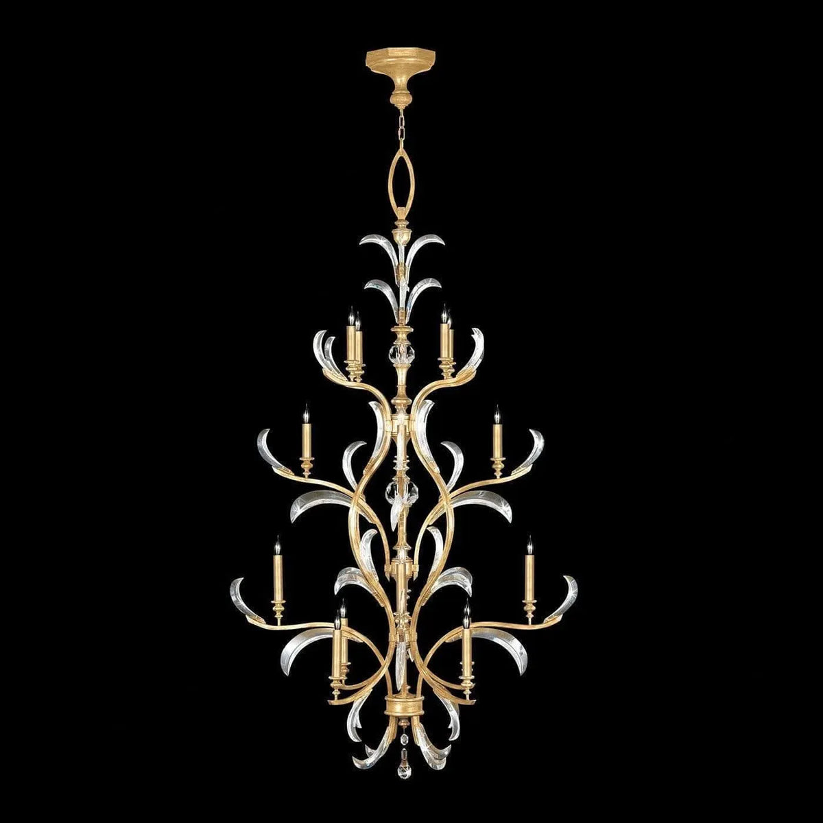 Fine Art Handcrafted Lighting - Beveled Arcs 48-Inch 16 Light Chandelier - 704040-SF3 | Montreal Lighting & Hardware