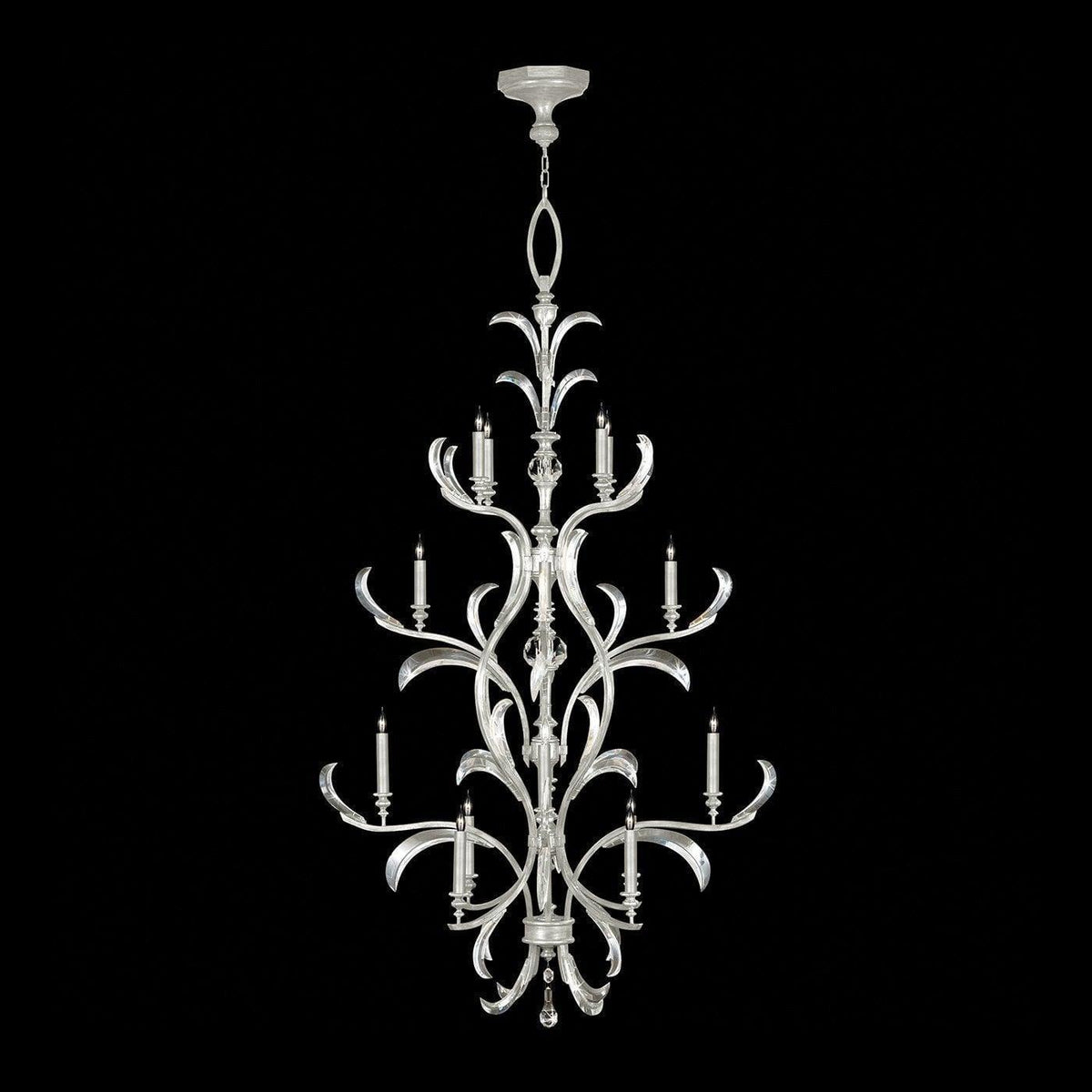 Fine Art Handcrafted Lighting - Beveled Arcs 48-Inch 16 Light Chandelier - 704040-SF4 | Montreal Lighting & Hardware