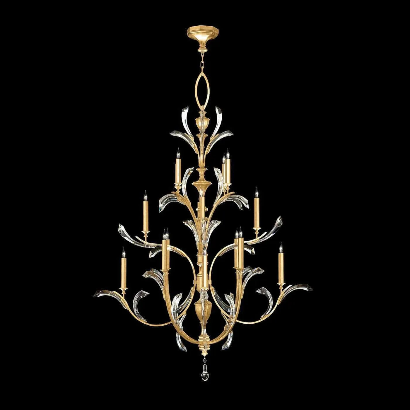 Fine Art Handcrafted Lighting - Beveled Arcs 56-Inch 16 Light Chandelier - 702040-SF3 | Montreal Lighting & Hardware
