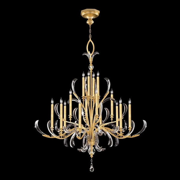 Beveled Arcs 58-Inch 16 Light Chandelier