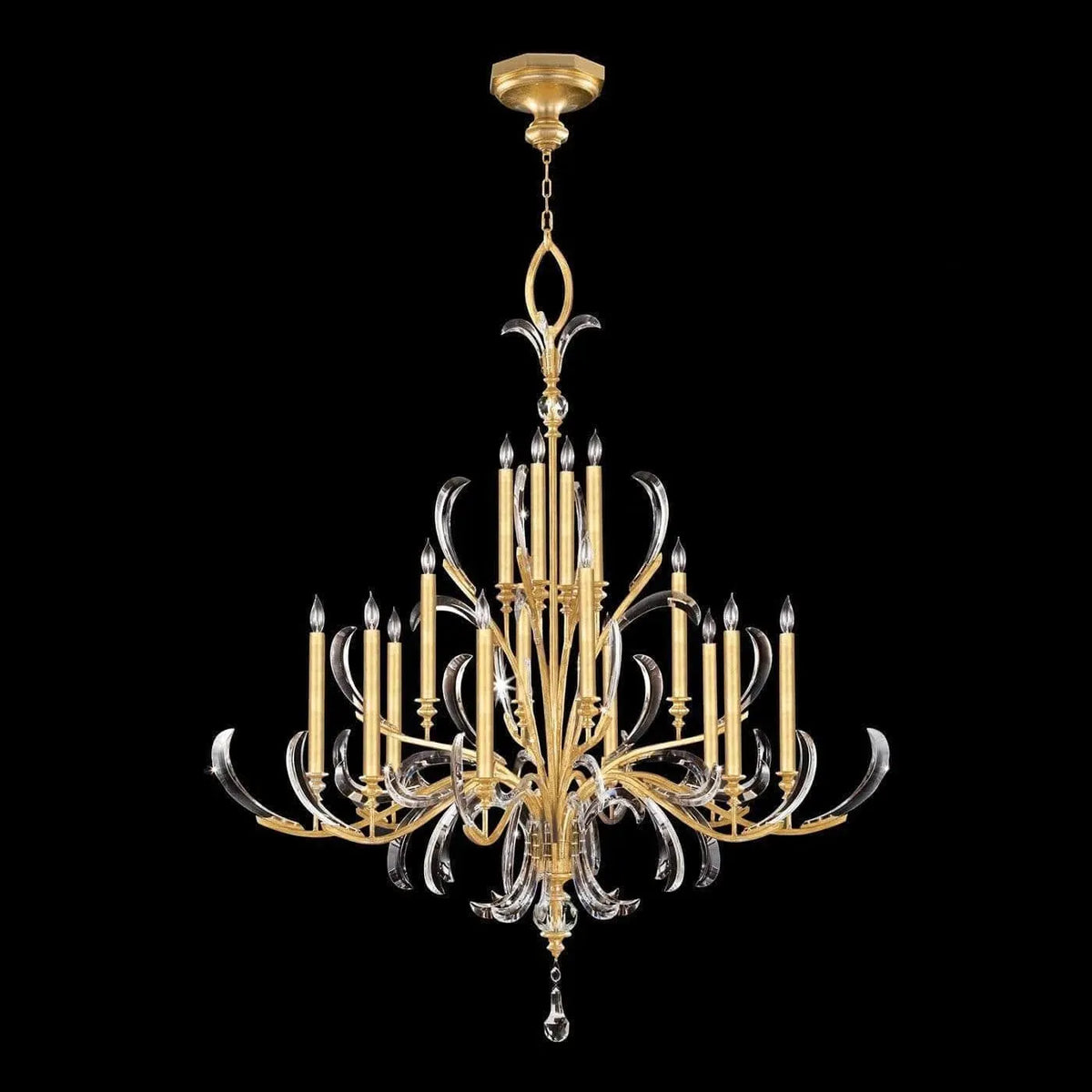 Fine Art Handcrafted Lighting - Beveled Arcs 58-Inch 16 Light Chandelier - 739640-SF3 | Montreal Lighting & Hardware