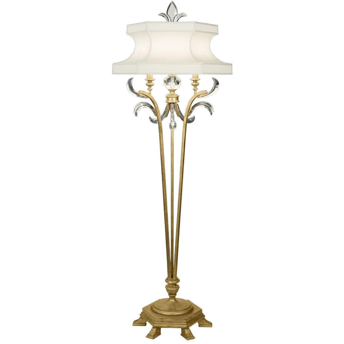 Fine Art Handcrafted Lighting - Beveled Arcs 72-Inch One Light Floor Lamp - 768620ST | Montreal Lighting & Hardware